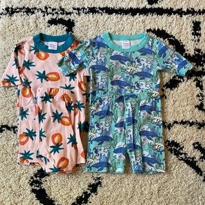 Hanna Andersson pajama sets- 2 pairs, size 6/7